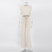 Yasmin l Ärmel-Top und Slim-Fit-Frühlingshose [zweiteiliges passendes Damen-Set]