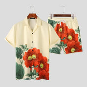 Ezekiel Masculino Set l Herren Hawaii Sommer Strand Urlaub Floral Set