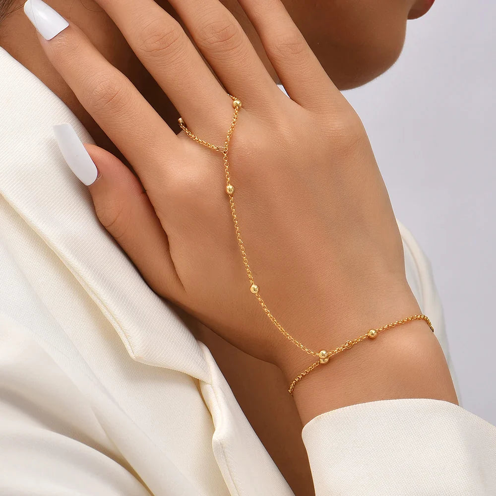 Kreative kleine Kettenarmbänder Fingerringe | Calista