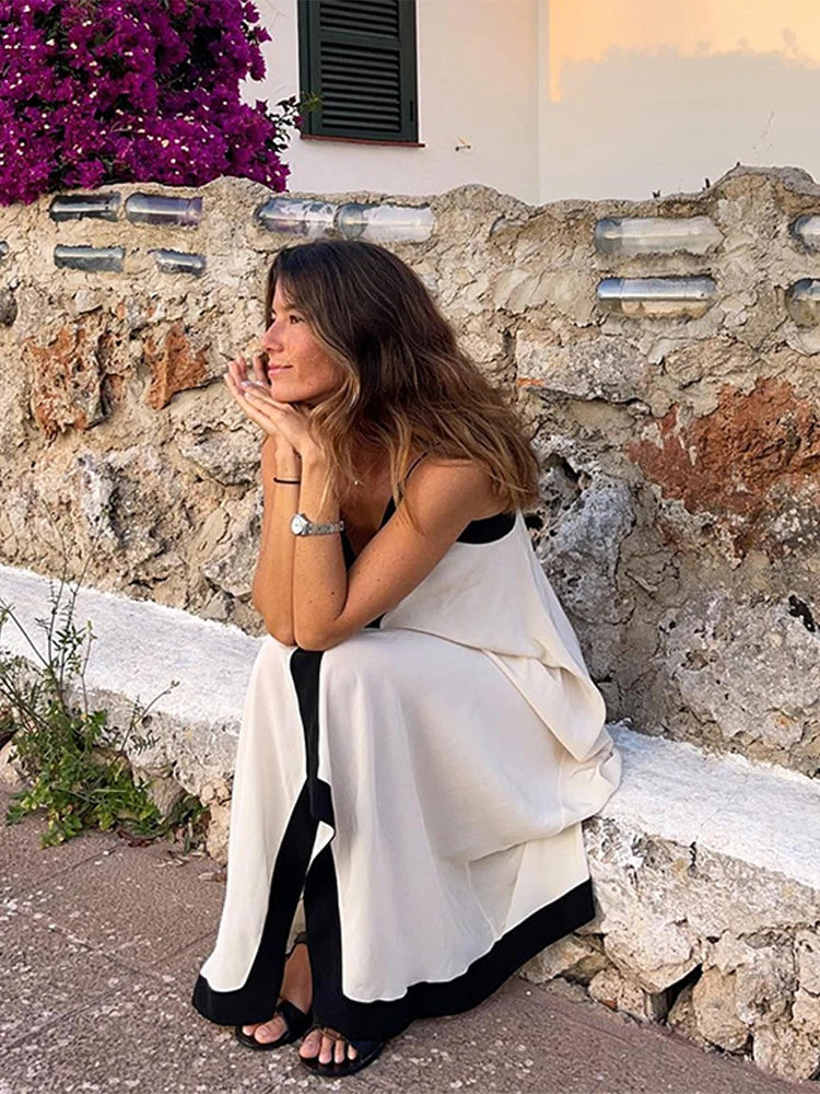 Aurora l Elegantes Strandkleid aus Seide ohne Rückenausschnitt für Frauen