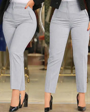 Aurora Elegante l Hohe Taille Arbeit Büro Formelle Damenhosen