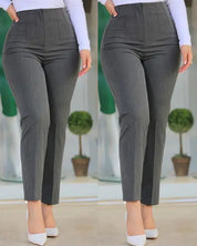 Aurora Elegante l Hohe Taille Arbeit Büro Formelle Damenhosen