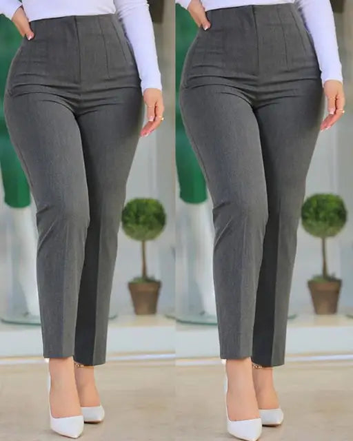 Aurora Elegante l Hohe Taille Arbeit Büro Formelle Damenhosen