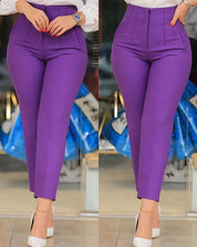 Aurora Elegante l Hohe Taille Arbeit Büro Formelle Damenhosen