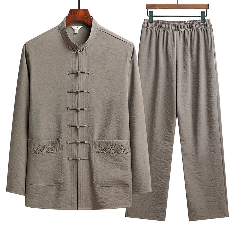 Orientalisches Leinenset mit langen Ärmeln und Loose Pants l Ronin