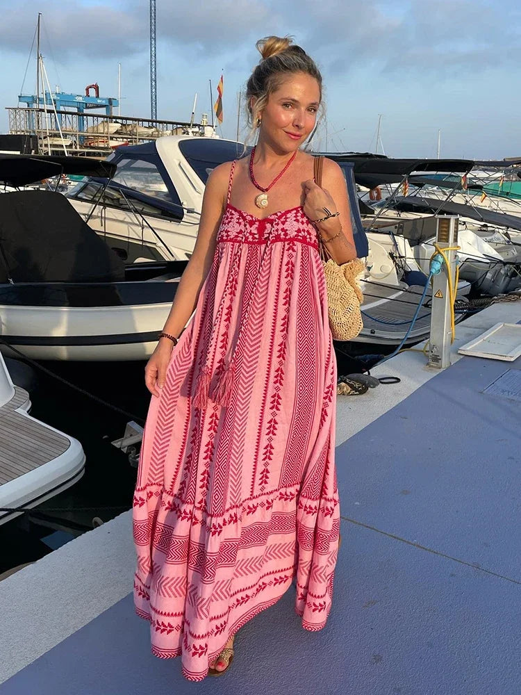 Ursa l Boho-Netz-Korsettkleid mit Blumenmuster