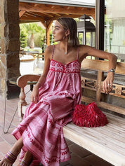 Ursa l Boho-Netz-Korsettkleid mit Blumenmuster
