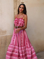 Ursa l Boho-Netz-Korsettkleid mit Blumenmuster