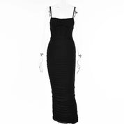 Mallea l Gerüschtes Bodycon-Midikleid mit quadratischem Ausschnitt