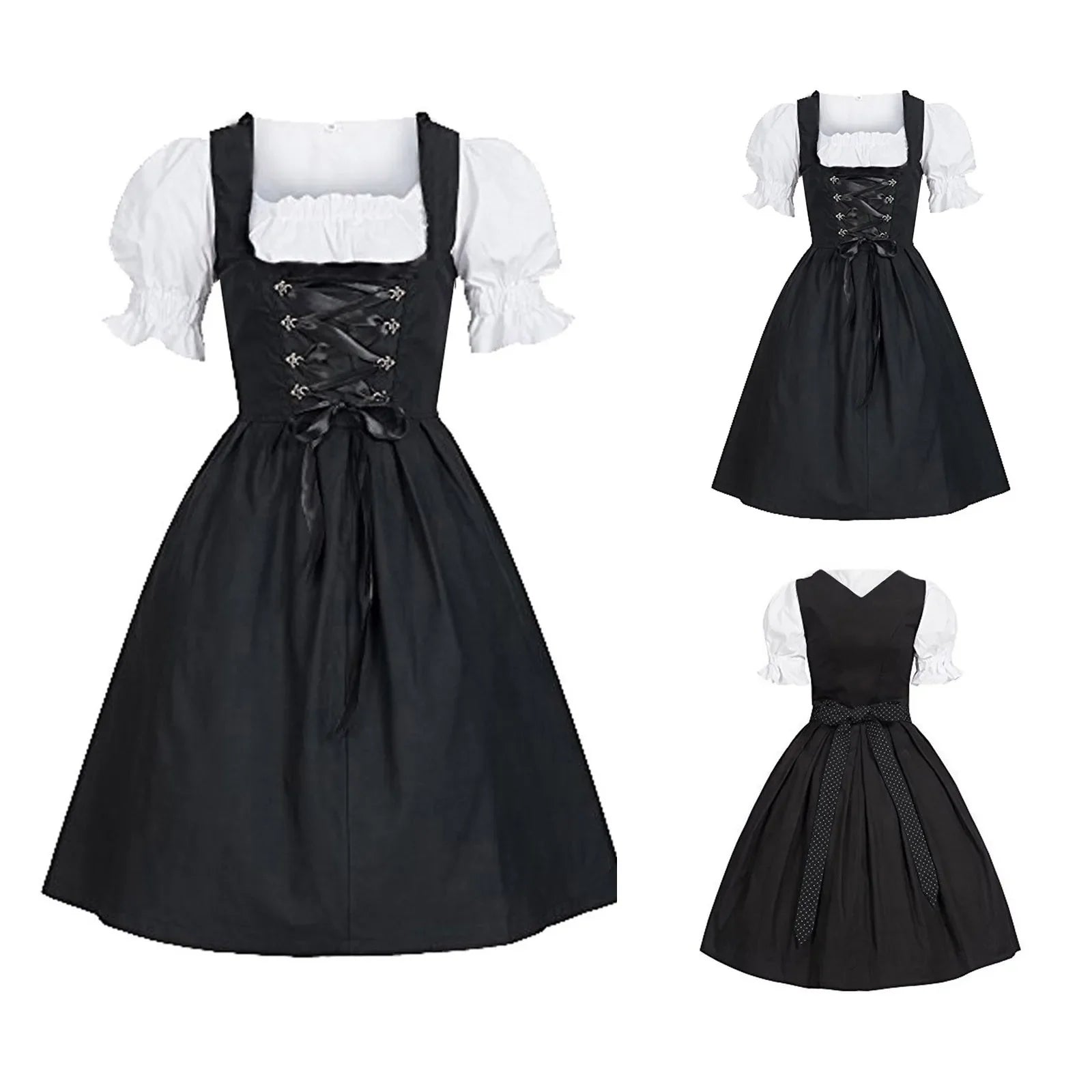 Fabiola | Dirndl Bayerisches Oktoberfest Trachtenkleid mit Schürze