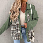 Cinelli l Modische karierte übergroße Jeansjacke für Damen