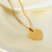 Elian Heart l Damen-Halsketten-Set mit kariertem Anhänger