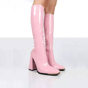 Bronya l Glänzende Stiefel mit Absatz