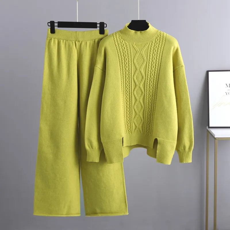 Lässiges und stylisches Herbst-Set aus Pullover und Hose für Damen | Cyprianne