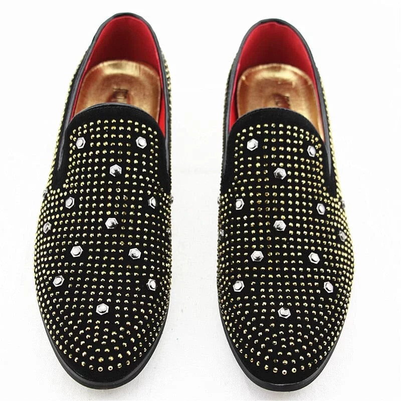 Catriope l Luxuriöse Herren-Loafer mit Nietenverzierung