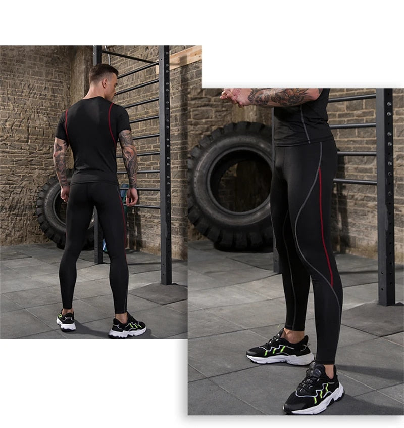 Endurance Pro l Trainings-Kompressionssport-Trainingshose mit schmaler Passform für Herren