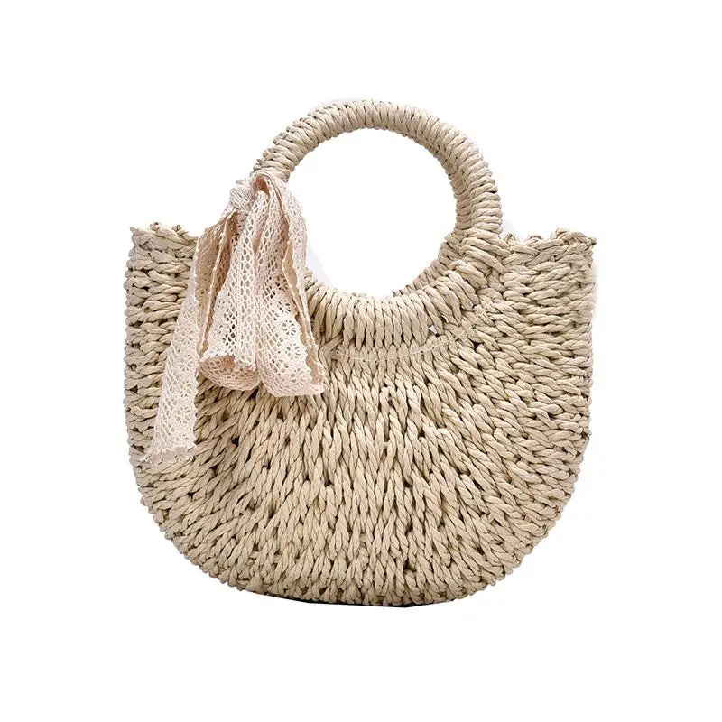 Silvana l Rattan-Umhängetasche aus Stroh