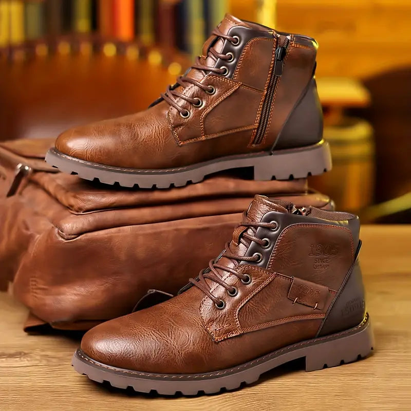 Lederstiefeletten mit Reißverschluss | Tyson
