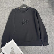 Blossom | Minimalistischer Blumen-Damenpullover mit Rundhalsausschnitt