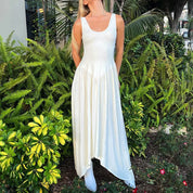 Ingrid | Fließendes asymmetrisches Midikleid