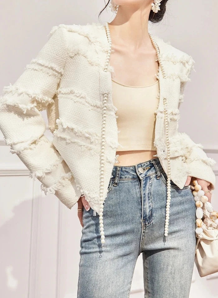 Kassiani | Luxuriöse Jacke aus weicher Baumwolle mit langen Ärmeln