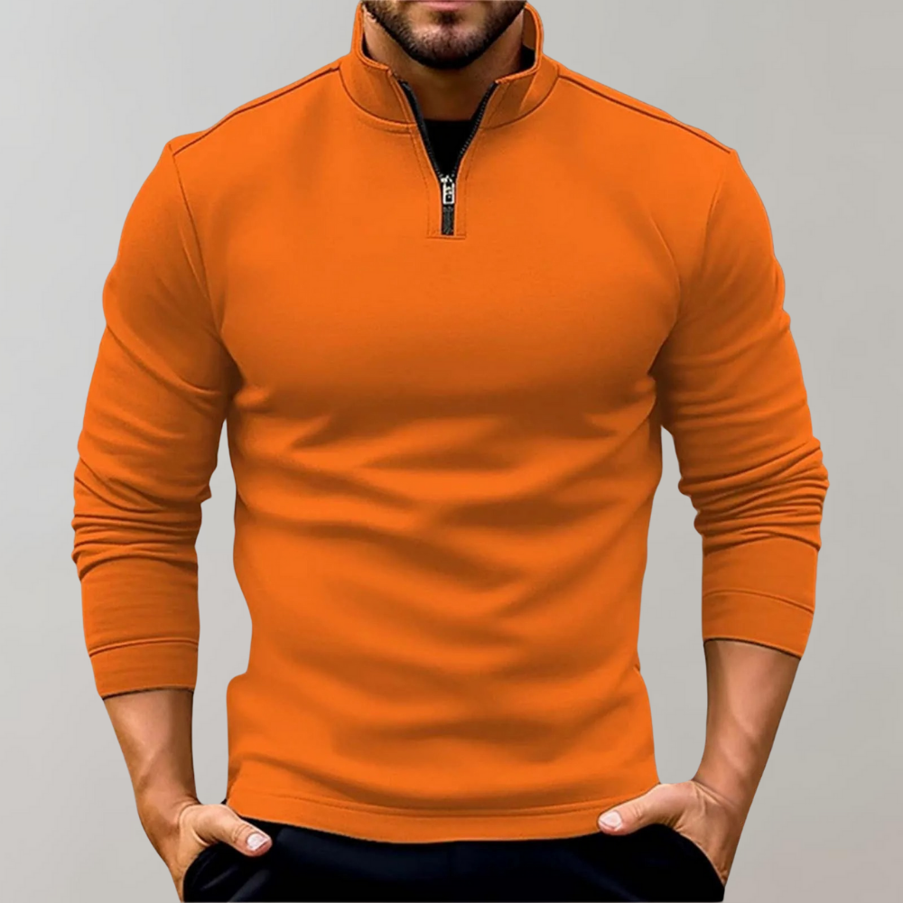 Jose l Warmer Herrenpullover mit Reißverschluss