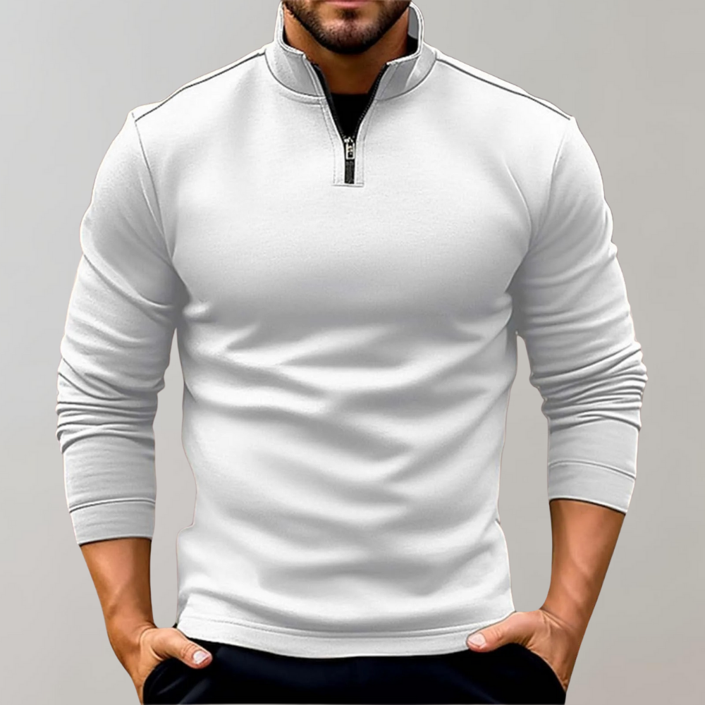 Jose l Warmer Herrenpullover mit Reißverschluss