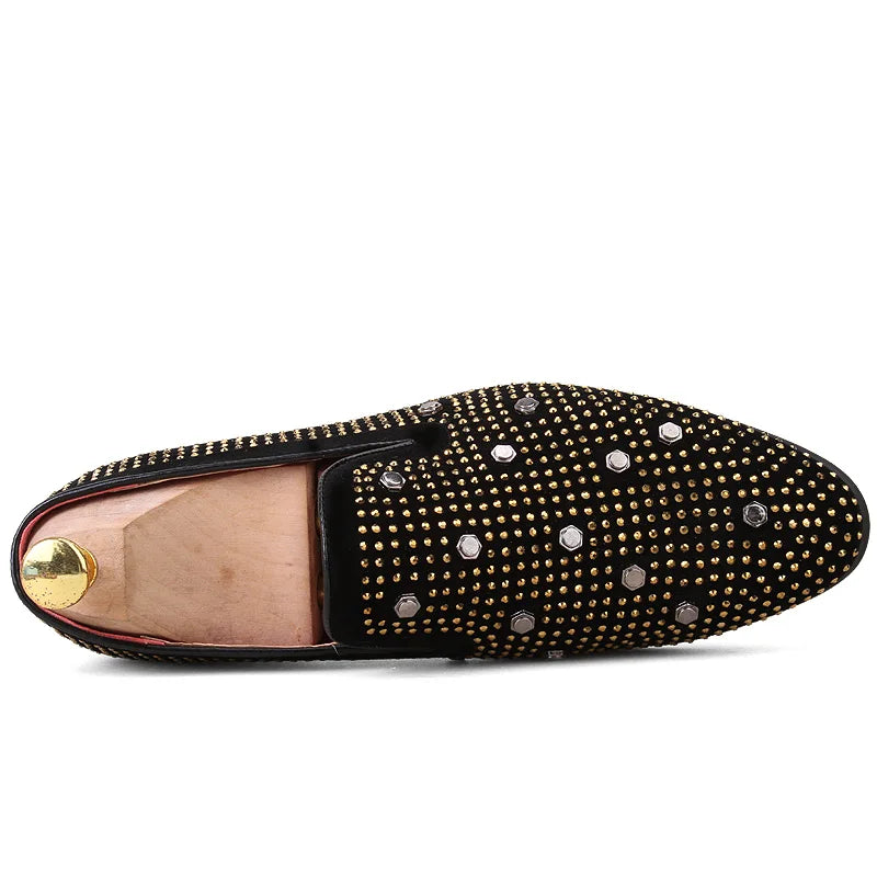 Catriope l Luxuriöse Herren-Loafer mit Nietenverzierung