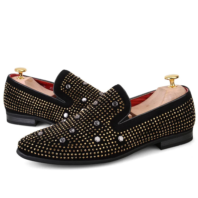 Catriope l Luxuriöse Herren-Loafer mit Nietenverzierung