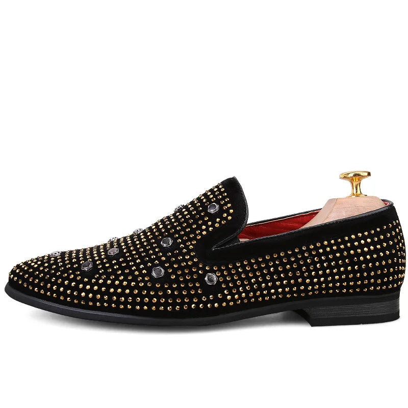 Catriope l Luxuriöse Herren-Loafer mit Nietenverzierung