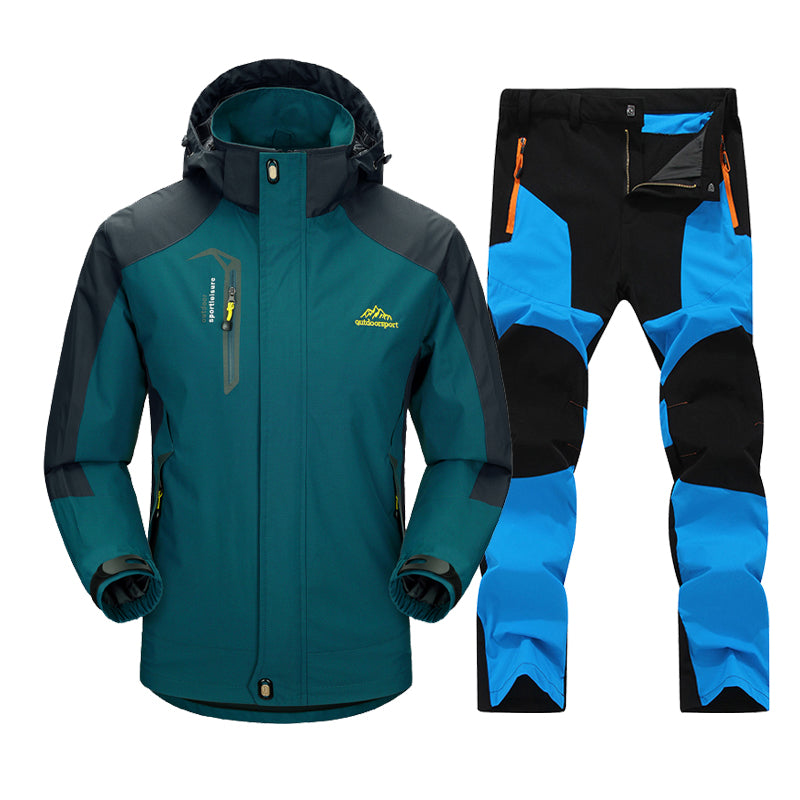 Wasserdichte, bequeme Patchwork-Skijacke mit Reversreißverschluss l Dashawn