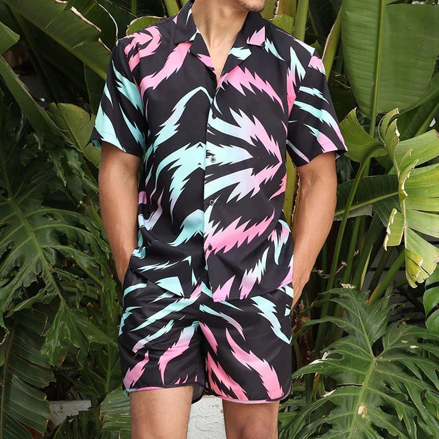 Romanos | Zweiteiliges Sommerhemd und Shorts für Herren