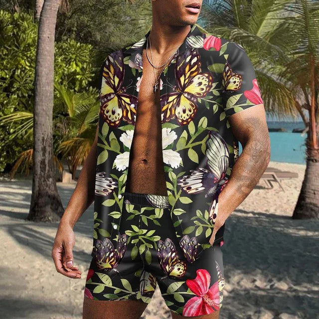 Romanos | Zweiteiliges Sommerhemd und Shorts für Herren