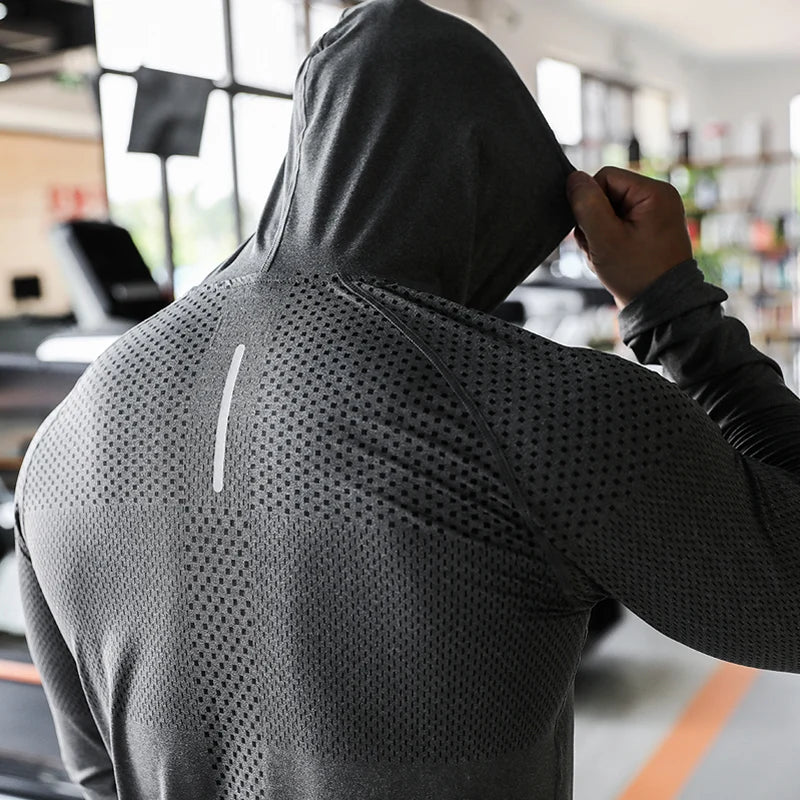 FitnessChamp | Herren-Sport-Hoodie für Muskeltraining Schnell trocknende Jacke
