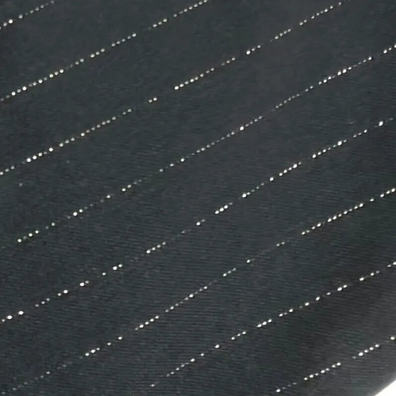 Formeller Zweireihiger Luxus-Businessanzug mit metallischen Streifen l Denarius