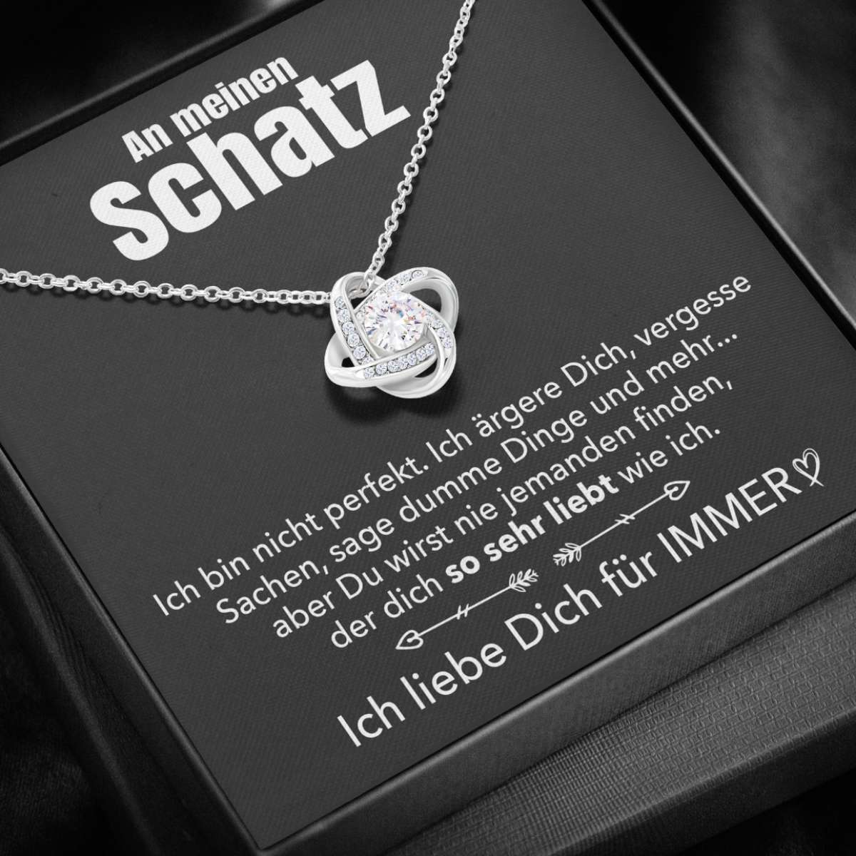 Kerin | 14k Weißgold Ausführung Halskette - An meinen Schatz - Muttertagsgeschenk
