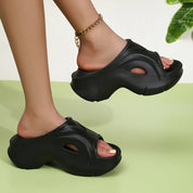 Cushy l Sommer-Flip-Flop-Slipper mit dicker Sohle und Keilabsatz für Damen