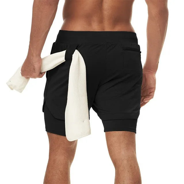 Sawyer | 2-in-1 schnell trocknende Trainings-Fitness-Shorts