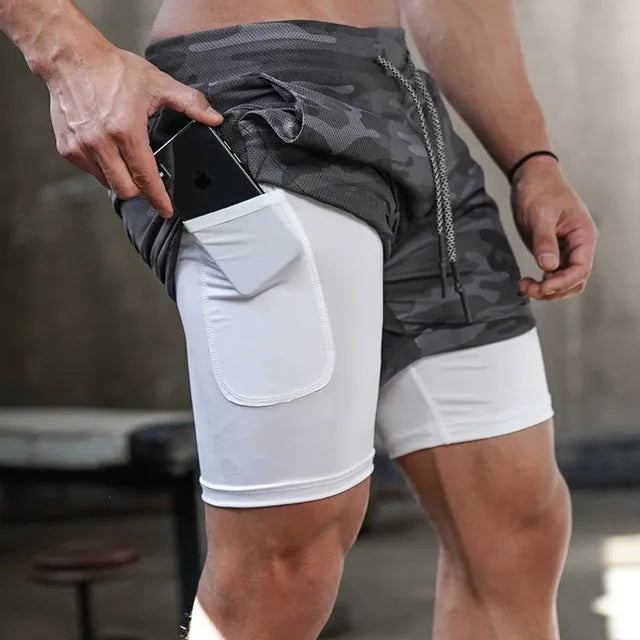 Sawyer | 2-in-1 schnell trocknende Trainings-Fitness-Shorts