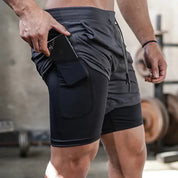 Sawyer | 2-in-1 schnell trocknende Trainings-Fitness-Shorts
