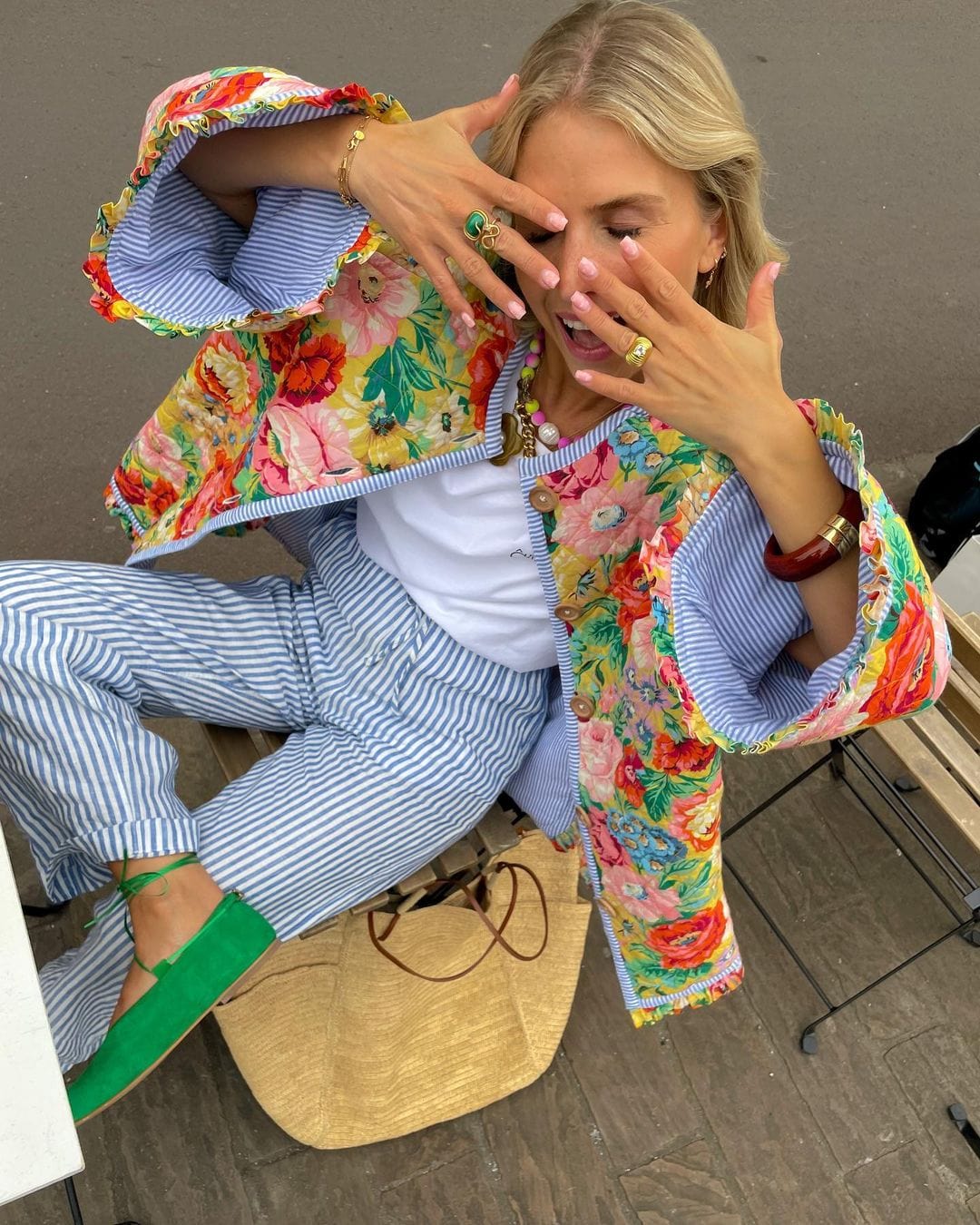 Anna | Langärmelige Parkas mit Blumendruck