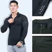 BuildPro | Atmungsaktives, schnell trocknendes Bodybuilding-Fitnessshirt für Herren