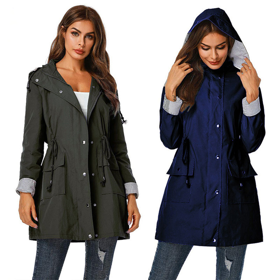 Debora l Damen-Windjacke mit Knopfleiste für den Herbst