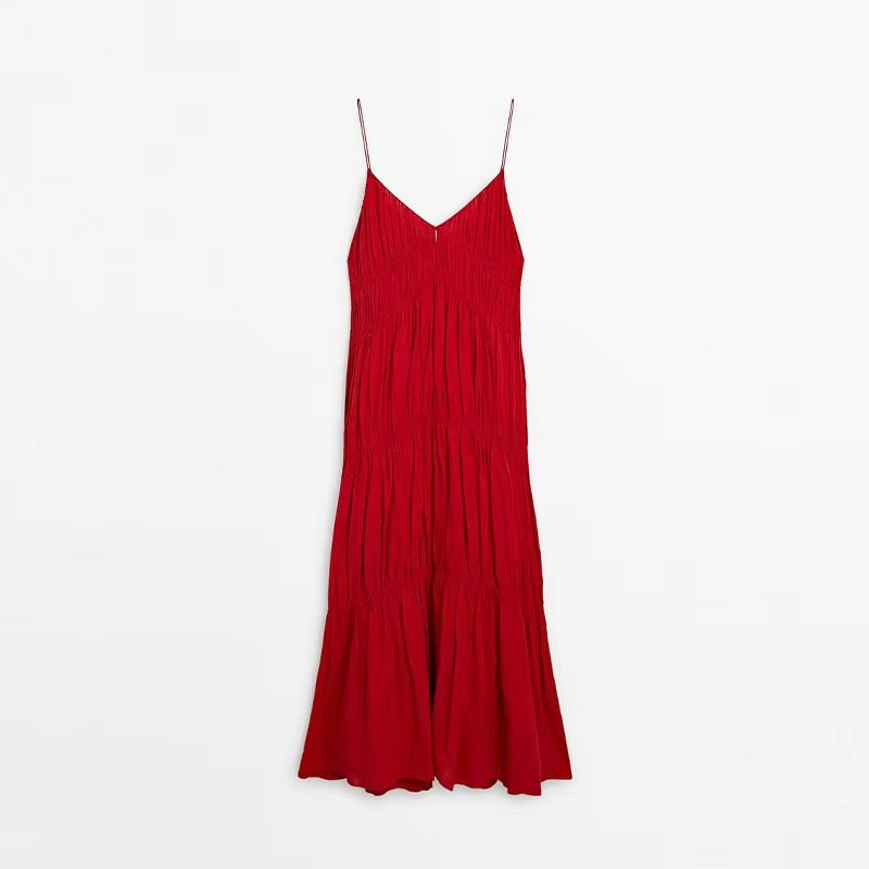 Rückenfreies langes A-Linien-Kleid für Frühling und Sommer l Shinella