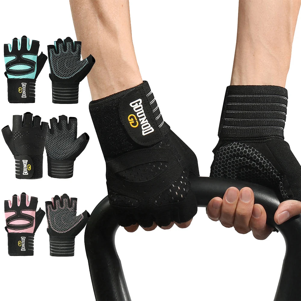Belüftete Trainingshandschuhe fürs Fitnessstudio mit Handgelenkbandage | Clayburn Pro Strength