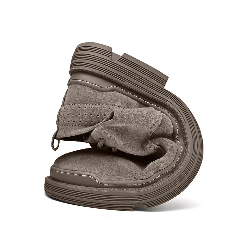 Jagger l Wildleder-Derby-Schuhe mit gestapelter Sohle
