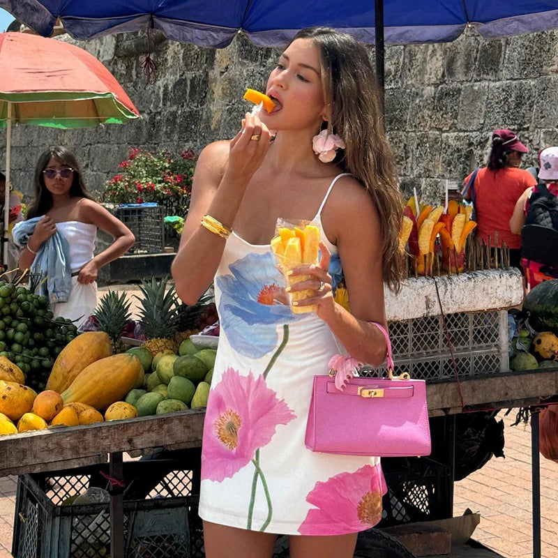 Stilvolles ärmelloses Rundhals-Urlaubs-Strandkleid für Damen l Frühjahrs- und Sommerkollektion 2025 l Shirece