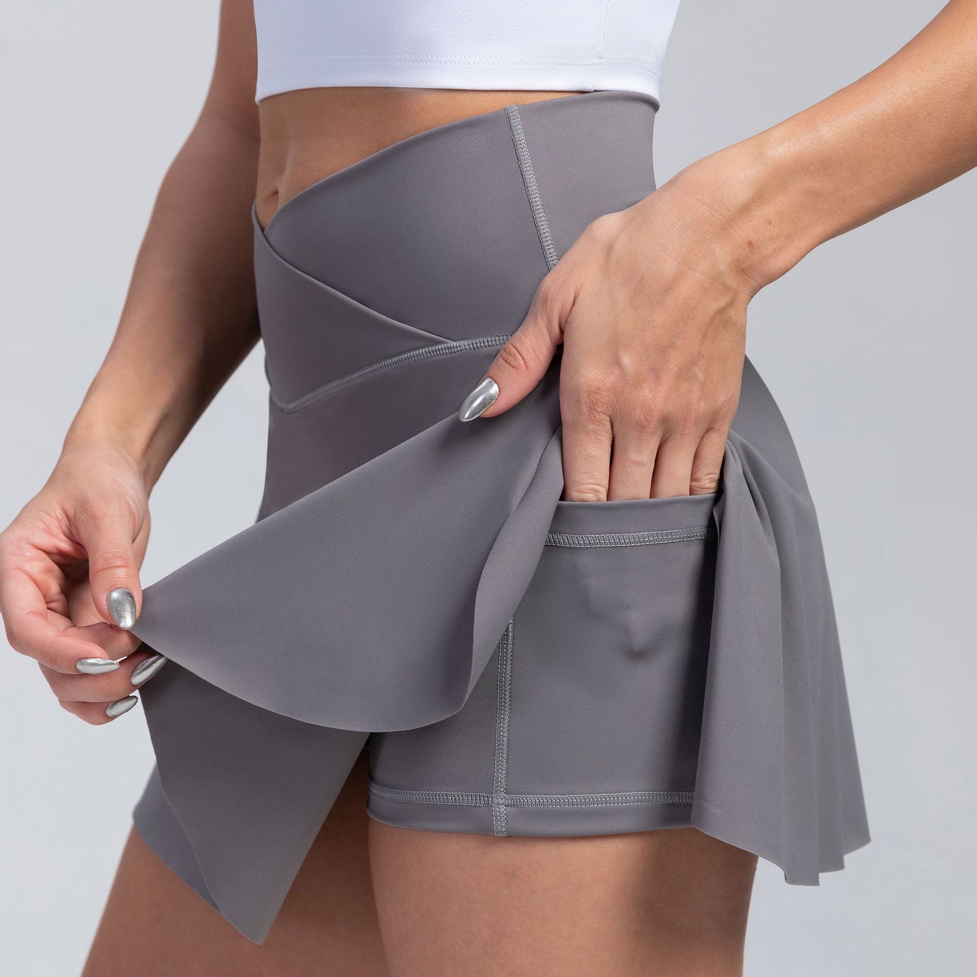 Twirla l Damen-Sportrock mit hoher Taille und Taschen