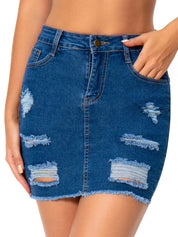 Jolana l Midi-Jeansrock für Damen