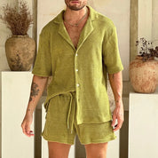 Hemd und Hose zum Zuknöpfen Luftiges Strickset für Herren | Grahame